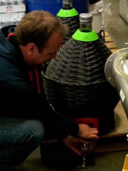 The Montepulciano d'Abruzzo demijohn - Photo by The Wine Idealist