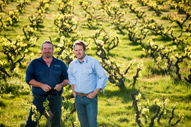 Michael Lane and Peter Fraser - photo courtesy of Yangarra Estate