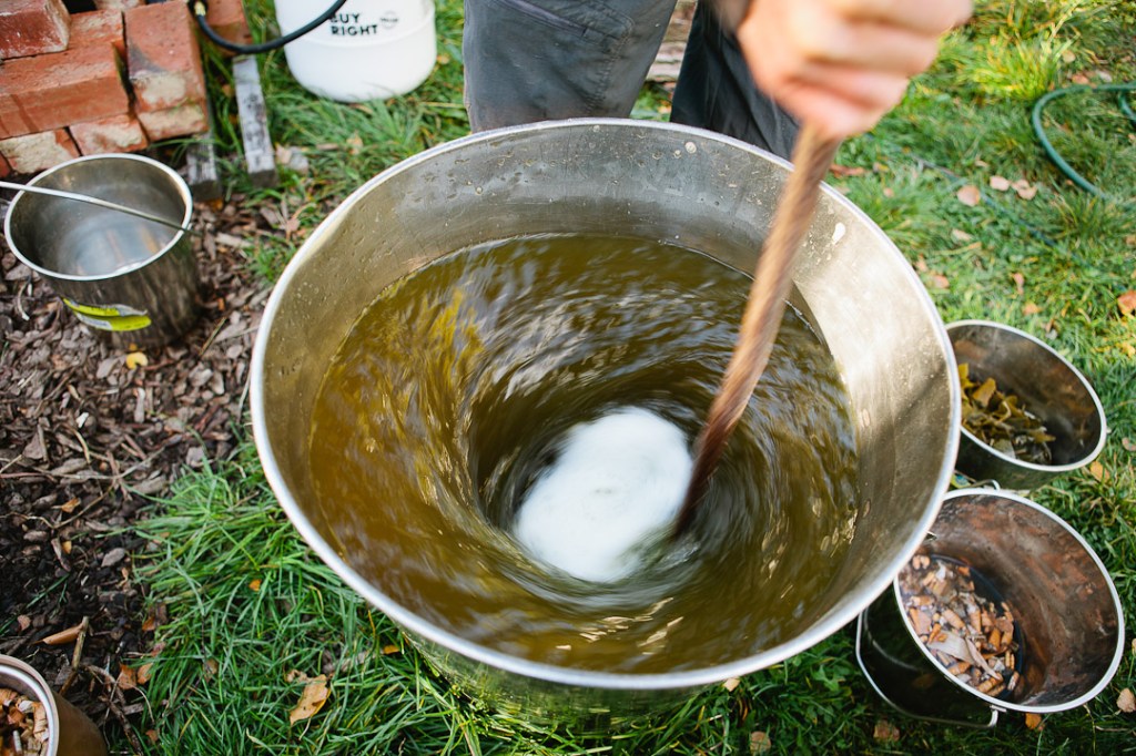 Dynamising Biodynamic Preps - photo courtesy of Burn Cottage
