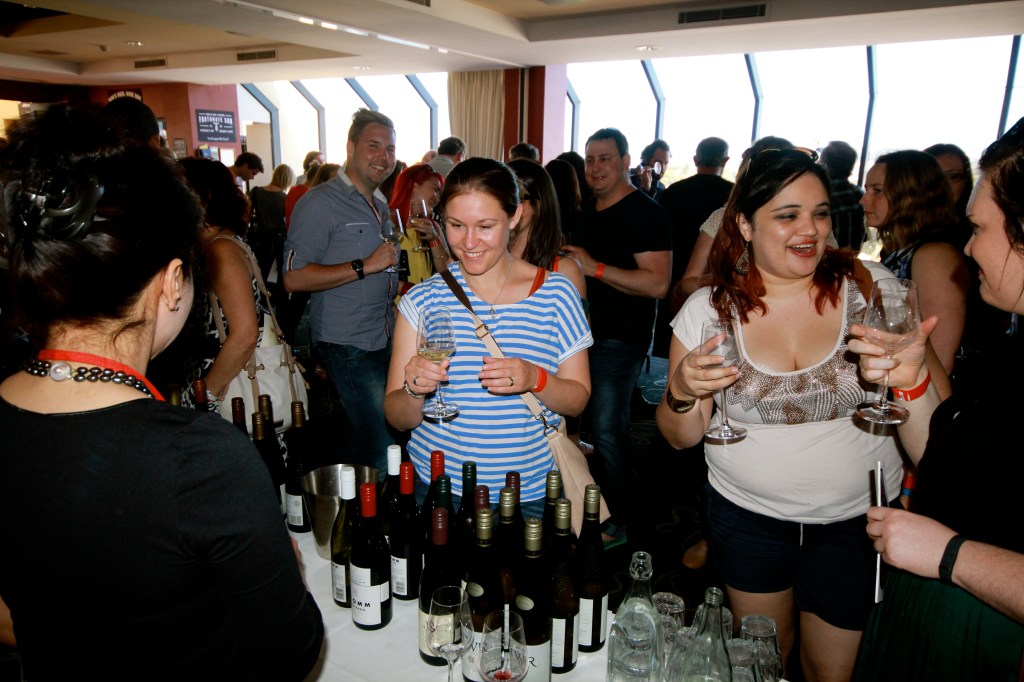 All Smiles at What's In Your Glass? 2014 - photo by The WIne Idealist